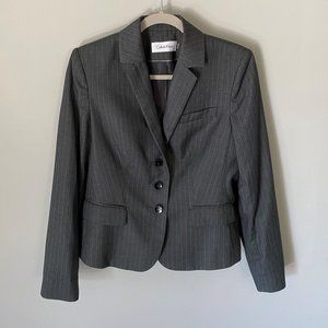 Calvin Klein Gray Pin Stripe Suit Jacket